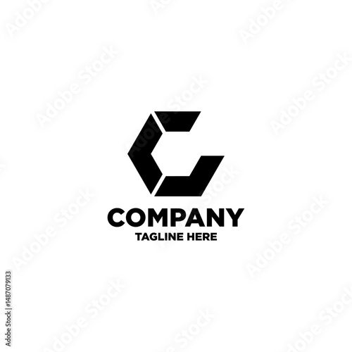 Initial logo design template. Trendy style, vector eps 10