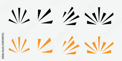 An icon set that represents awareness, discovery, attention, and emphasis