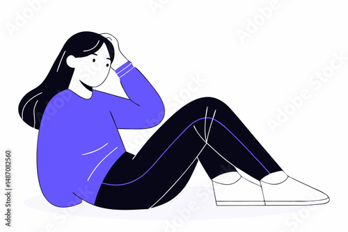 Use this cheerful and casual character design featuring a smiling person in red and black attire to create friendly and engaging visuals for lifestyle campaigns