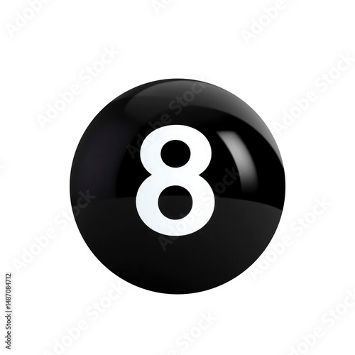 black billiard ball with transparent background PNG and JPEG image