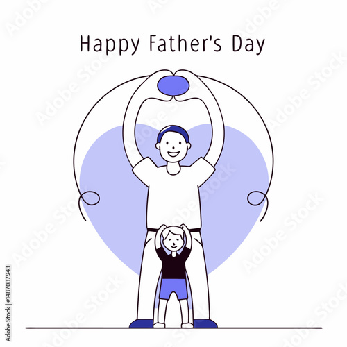 Celebrate Father’s Day with Silhouettes That Reflect the Unique and Enduring Bond Shared Between Fathers and Their Children in a Creative Vector Design