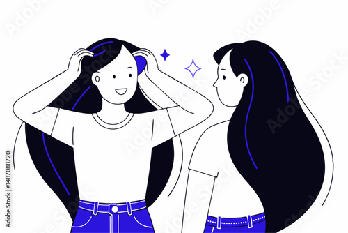 Beautiful smiling young woman dressed casually in jeans and a white shirt representing a relaxed lifestyle and approachable appearance