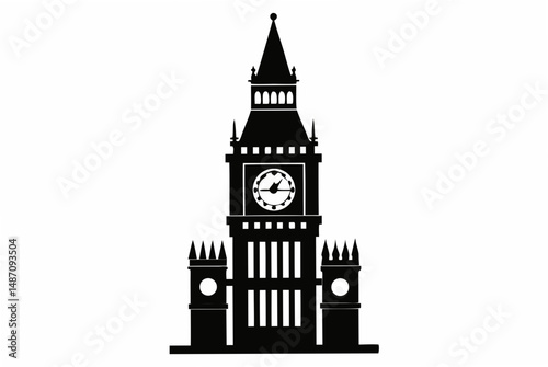 big ben clock tower silhouette