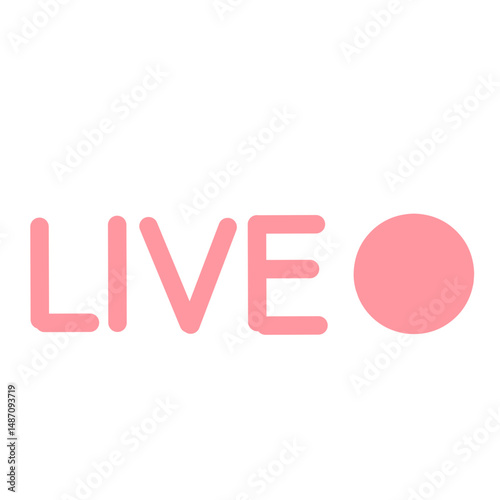 Live streaming icon vector
