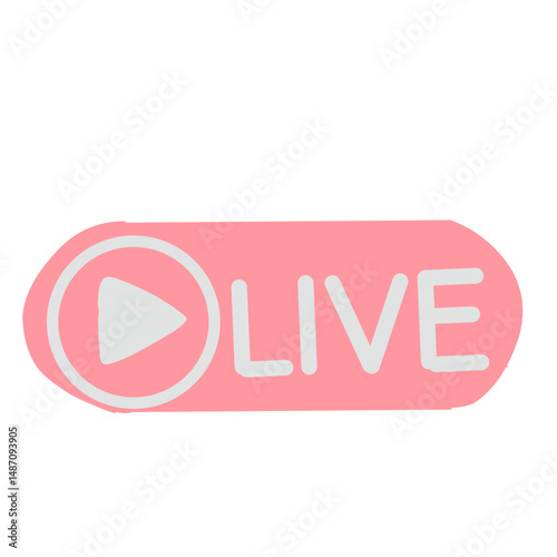 Live streaming icon vector