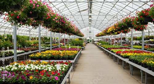 greenhouse,  flowers,  plants, Greenhouse Full of Colorful Flowers and Plants