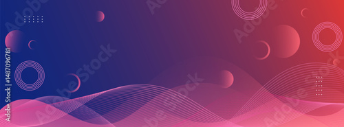 Modern banner background, blue and red gradations , geometric abstarct frame,colorful,vector illustration.