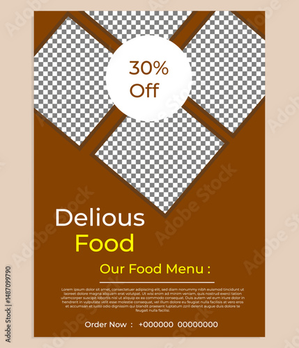 Professional Restaurant Flyer Design Template, Creative Restaurant Flyer Design Template, Modern Restaurant Flyer Design Template