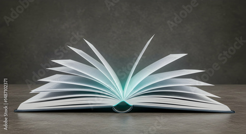 book,  open book,  pages, Open Book with Glowing Pages
