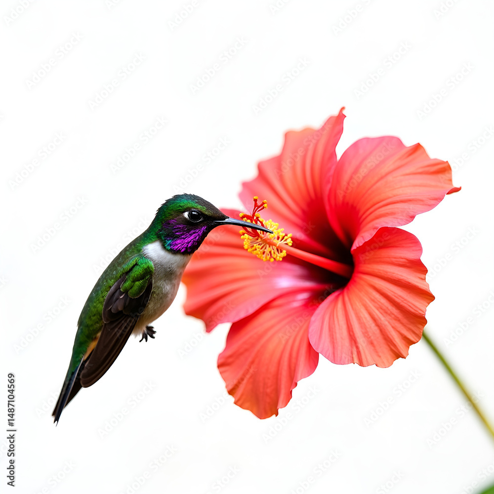 Fototapeta premium hummingbird on flower