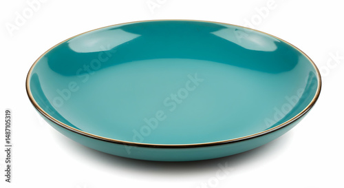 teal bowl,  ceramic bowl,  serving bowl, Teal Ceramic Serving Bowl with Dark Rim