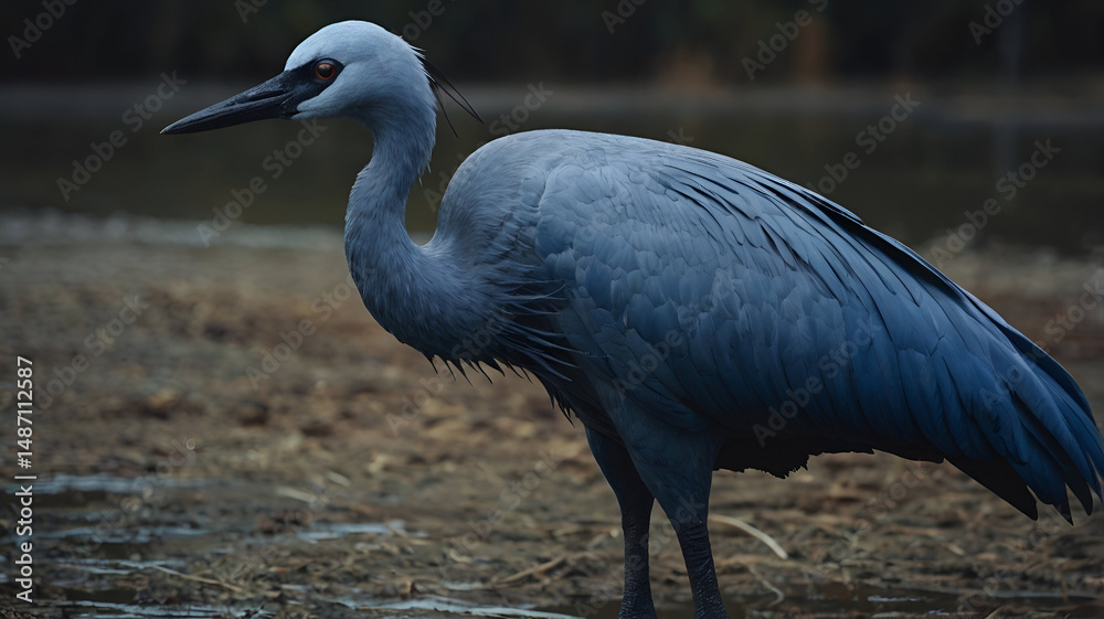 Fototapeta premium Blue Crane closeup photo