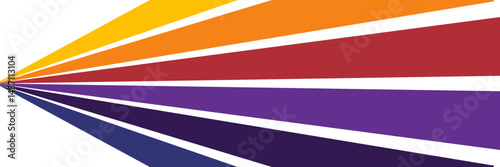 Free Download Abstract colorful 70s background vector. Vintage retro wallpaper with rainbow stripes and wavy lines. A 1970 color illustration suitable for posters, banners - GFXLoad