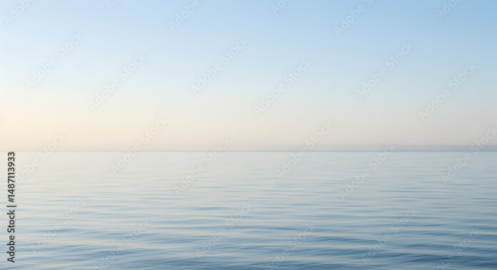 custom made wallpaper toronto digitalocean, sea, water, Serene Seascape Calm Ocean and Pastel Sky