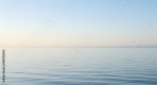 Wallpaper Mural ocean,  sea,  water, Serene Seascape Calm Ocean and Pastel Sky Torontodigital.ca