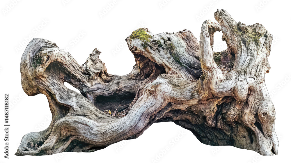 Intricate driftwood, weathered and gnarled Intricate driftwood, weathered and gnarled