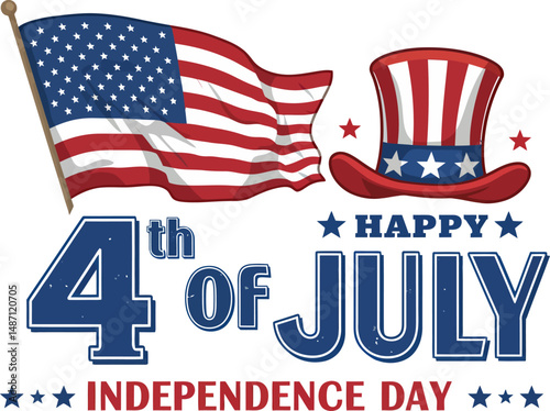 Celebrate America's Independence Day 4th of July Patriotic Design