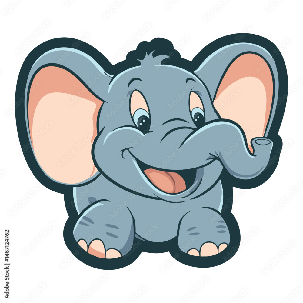 Fototapeta premium A bold and majestic elephant logo design symbolizing strength, wisdom, and royalty. Perfect for wildlife projects, travel brands, clothing lines, gaming mascots, and nature conservation organizations.