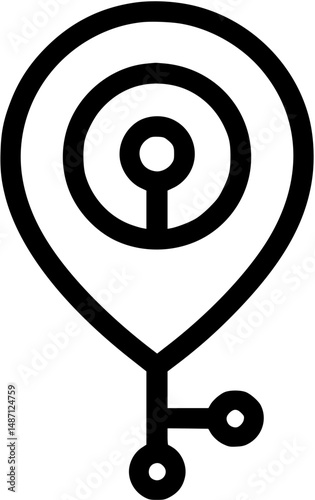 Location pin evolves into a circuit
