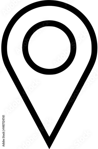 Location pinpoint icon with circle center