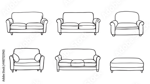 Microservices Framework line art design representing efficient distributed system components