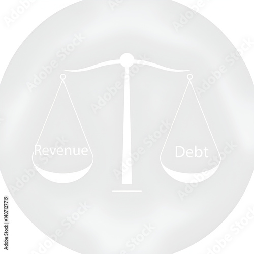 A simple black-and-white icon of a balance scale with 