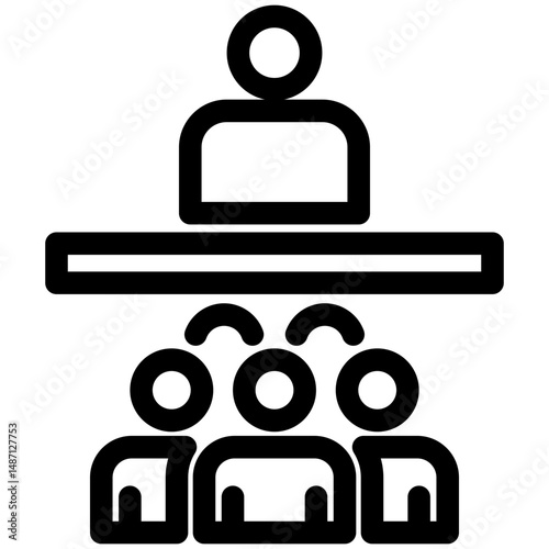 Hiring Process Line Icons. Recruitment, Job Application, Interview, CV Review, Onboarding and HR Vector Symbols