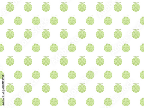 メロンのシームレスパターン　A-1'