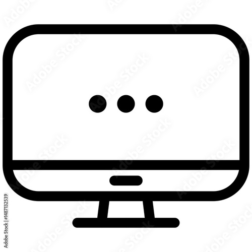Remote Work Line Icons . Freelancer Work from Home, Video Call, Online Meeting, Teleconference Vector Set