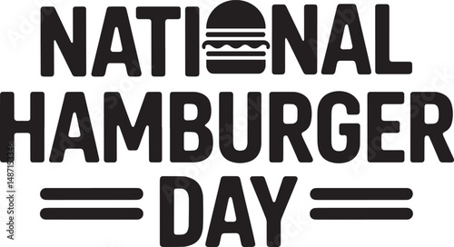 National Hamburger Day Typography