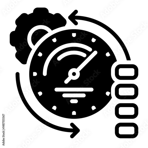 performance icon, glyph icon style