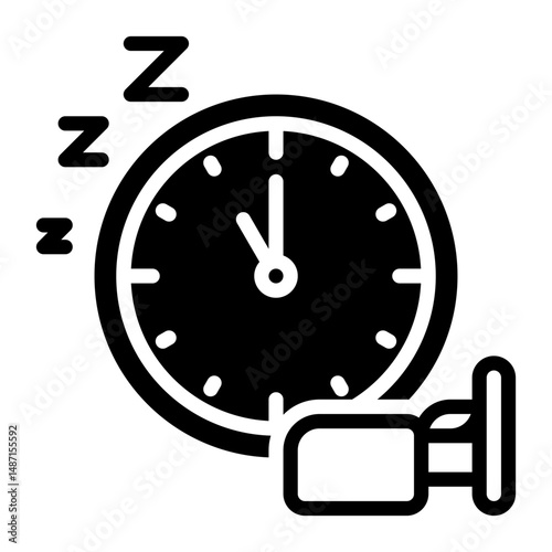 sleep icon, glyph icon style