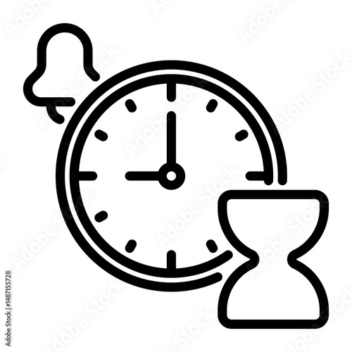 Time icon, line icon style