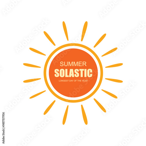 Summer Solstice. The longest day of the year. Summer solstice templates, banners, posters, social media posts with text writing