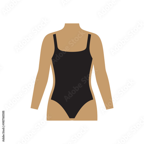 Romper Silhouette – Black Color Vector Clipart on White Background