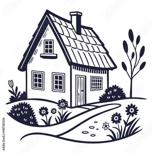 house and trees