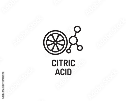 Citric Acid icon vector design illustration.
