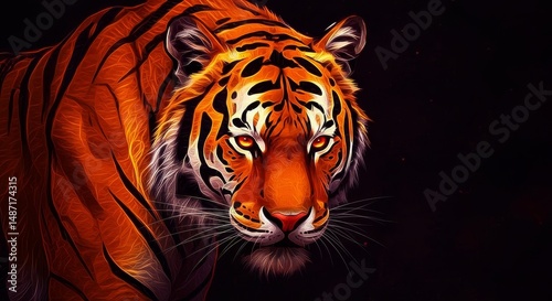 Neon Wildlife – Semi-Realistic Glowing Animal Illustrations