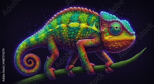 Neon Wildlife – Semi-Realistic Glowing Animal Illustrations