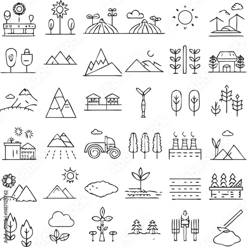 This set features hand-drawn science icons as a vector illustration with a sketch style, ideal for web design as a doodle icon set