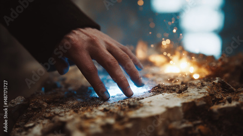 A Hand Touches the Earth, A Spiritual Connection