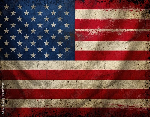 flag of USA, America grunge texture background patriotism	