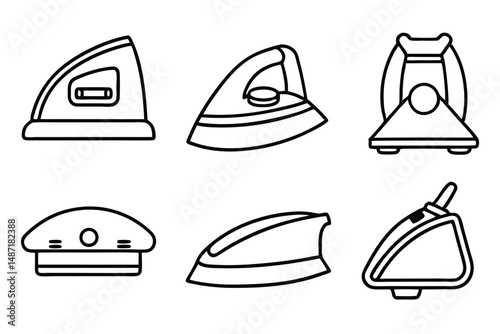 Electric irons fabric friendly line art