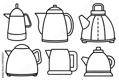 Electric Kettles Quick Heating Line Art