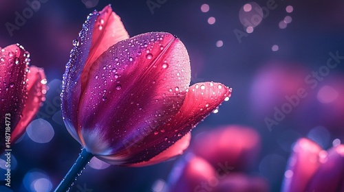 Dew-Kissed Tulips: A Floral Dream