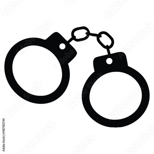 Handcuffs Law Crime Punishment Justice Security Vector Icon
