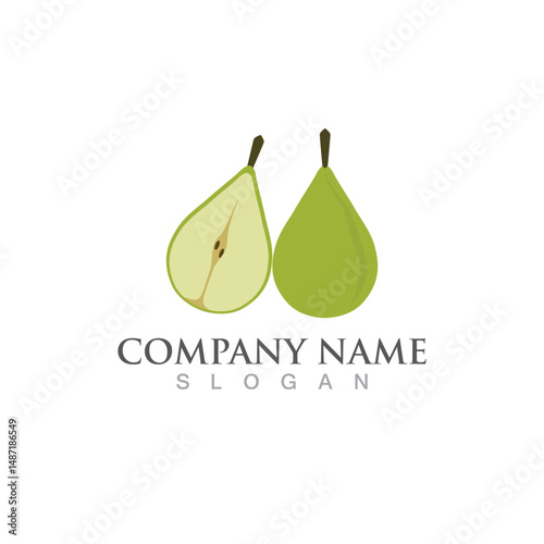 avocado logo and symbol vector image