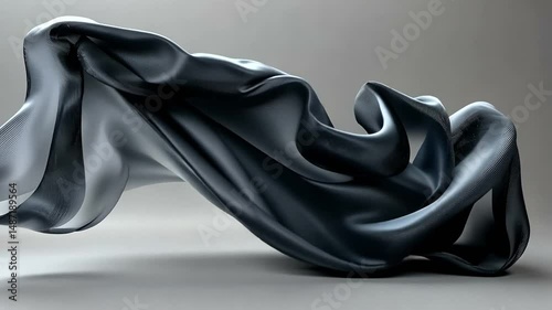 Flowing Fabric Texture in Elegant Gray Color Design