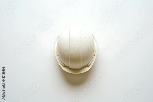 A robust safety helmet centered on a white background, showcasing its durability and sleek design, ideal for construction or sports activities