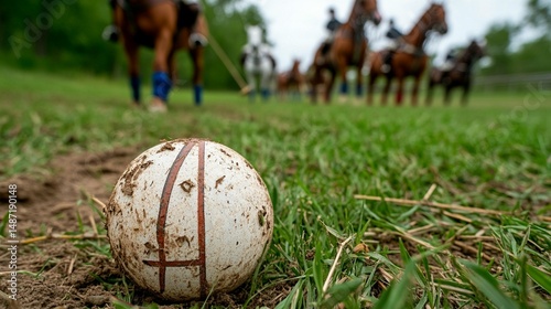 Muddy Polo Ball on Field